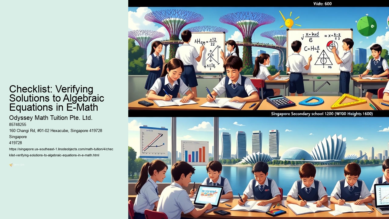 Checklist: Verifying Solutions to Algebraic Equations in E-Math