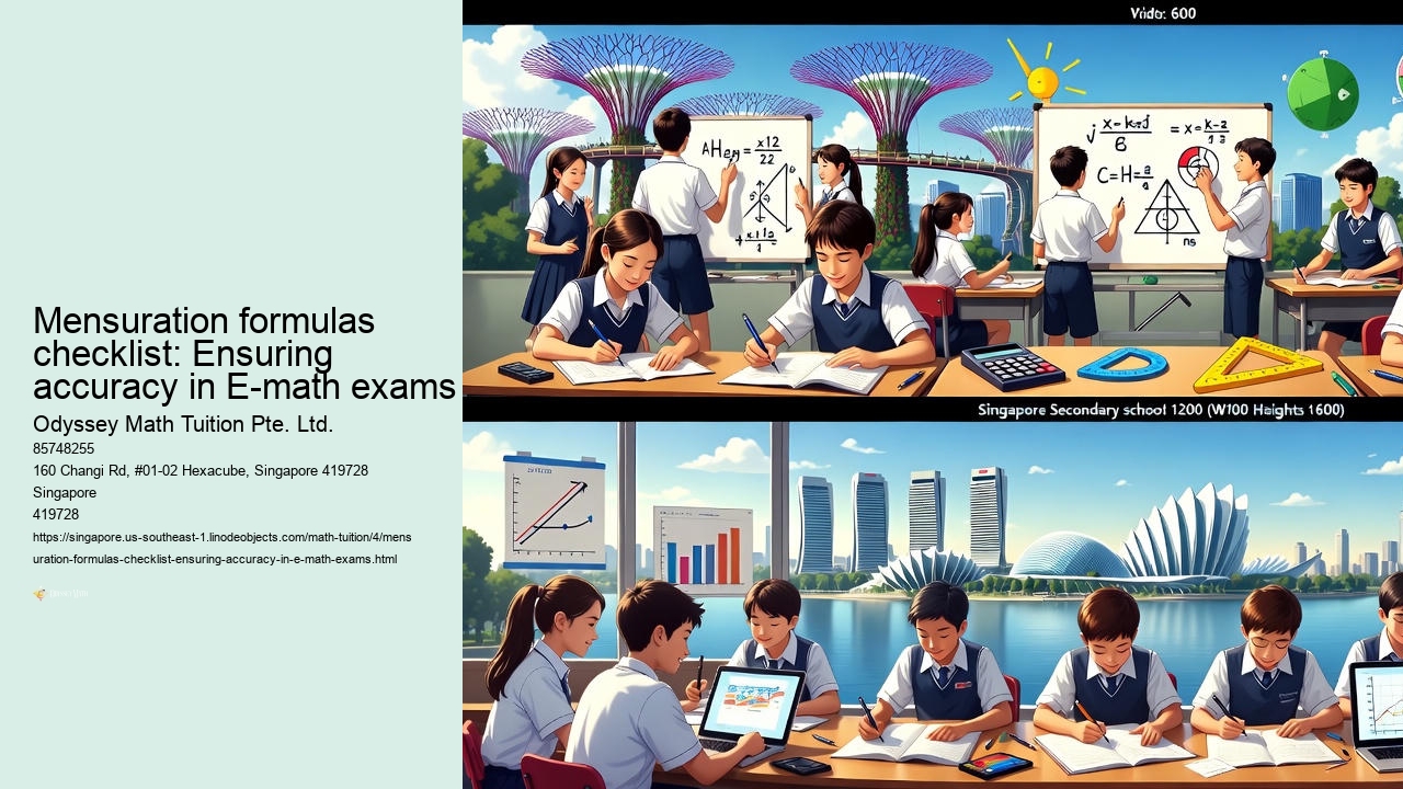 Mensuration formulas checklist: Ensuring accuracy in E-math exams
